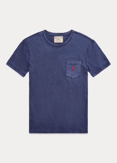 Men's Polo Ralph Lauren Custom Slim Fit Pocket T Shirts | 280134PMV